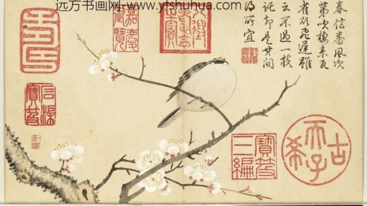 清邹一桂画花鸟册梅花麻雀.jpg