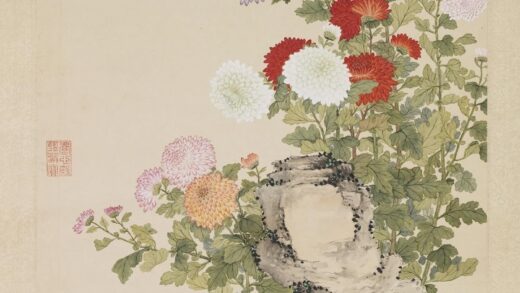 清邹一桂画菊轴.jpg