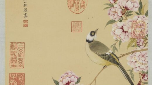 清邹一桂碧桃春鸟轴.jpg