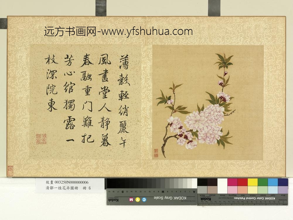 清邹一桂花卉画册册碧桃