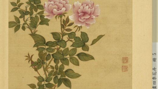 清邹元斗画四季花卉册月季玫瑰.jpg