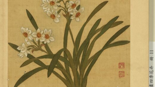 清邹元斗画四季花卉册水仙.jpg