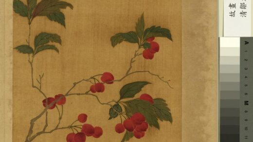 清邹元斗花卉册樱桃.jpg