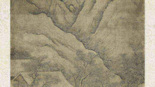 清锡林画雪景人物事迹高宗御题轴.jpg