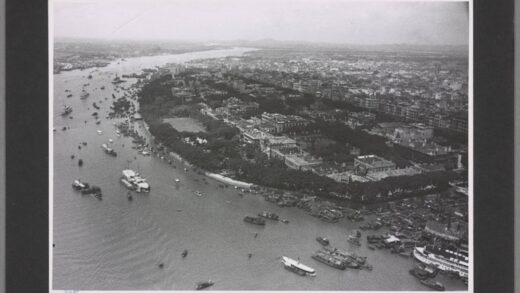 广东沙面岛前欧洲租界南望香港老照片.jpg