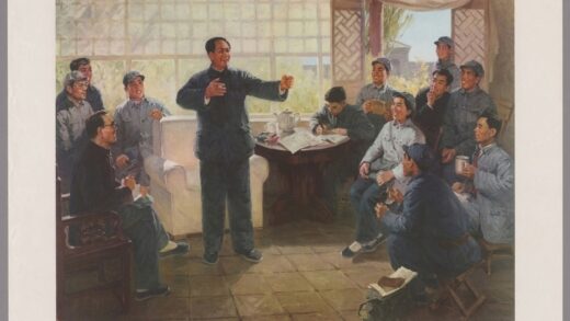 文武之道一张一弛毛主席对晋绥日报编辑人员的讲话油画.jpg