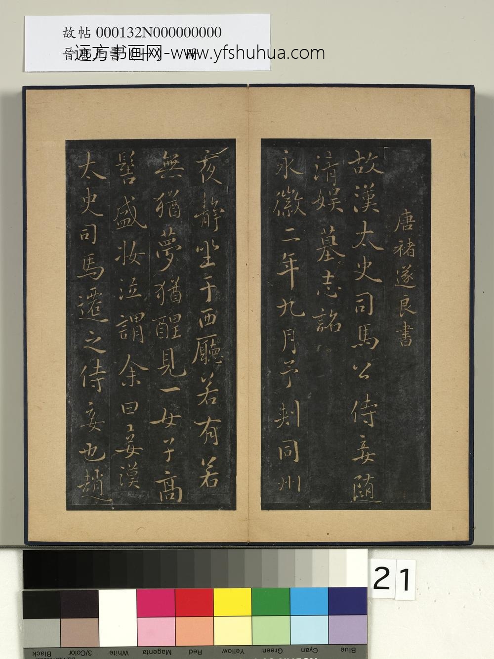 晋唐正书（一）册-唐褚遂良书司马迁妾随娱墓志铭 ()
