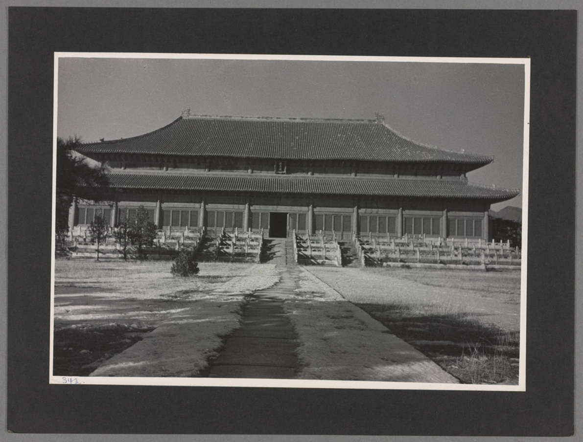 永乐帝陵祾恩殿明十三陵西山北京中国古建筑老照片