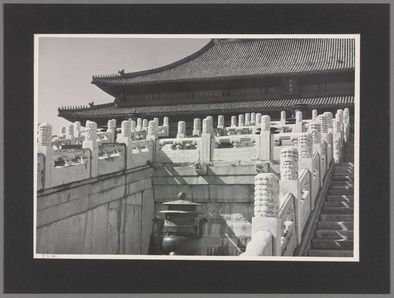 紫禁城北京台阶与西角老照片