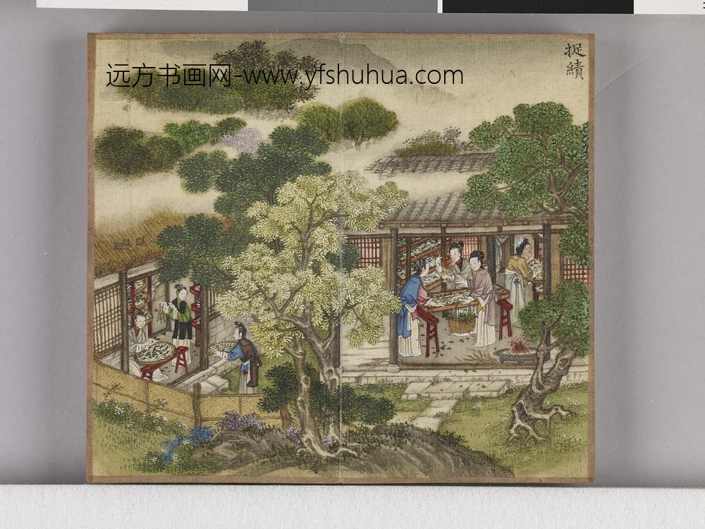 耕织图诗「织一」拓本 ()
