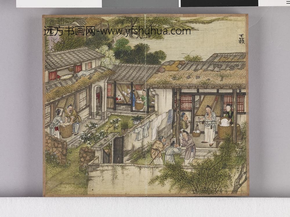 耕织图诗「织二」拓本 ()