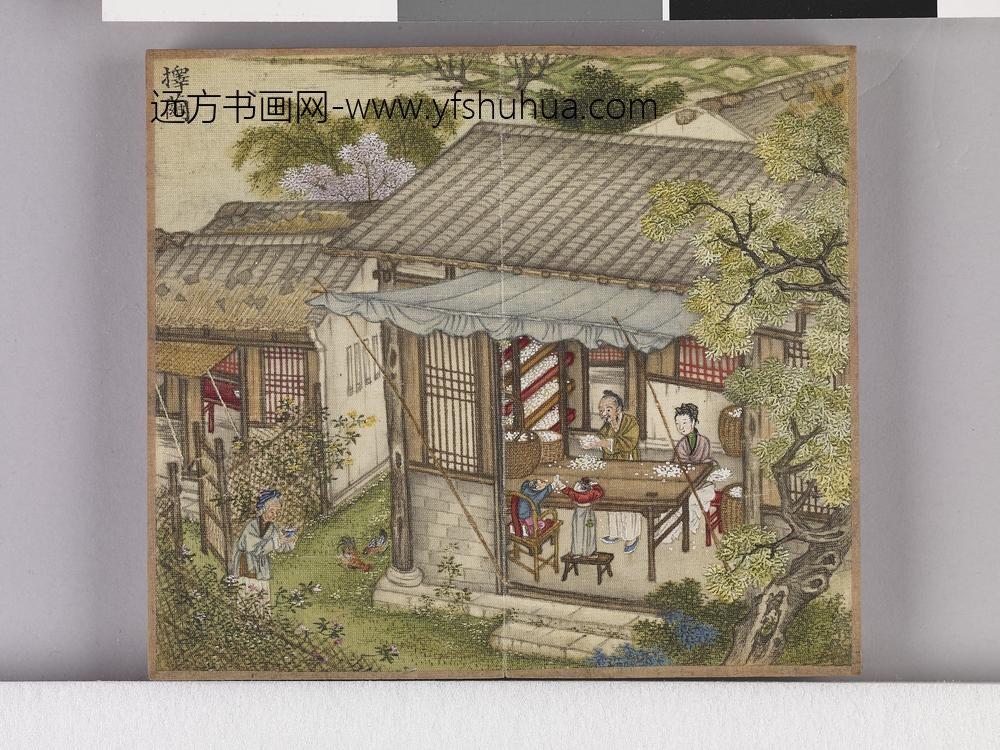 耕织图诗「织二」拓本 ()