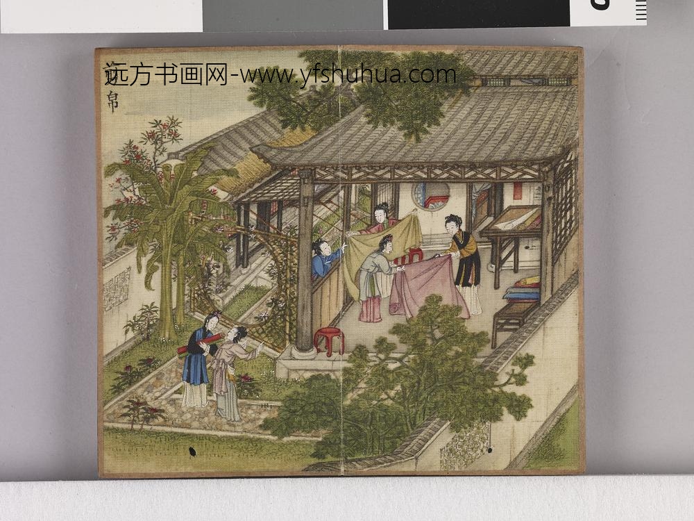 耕织图诗「织四」拓本 ()