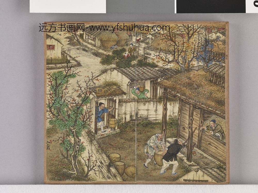 耕织图诗「耕四」拓本 ()