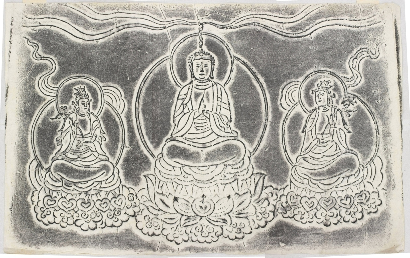 佛像並題對_