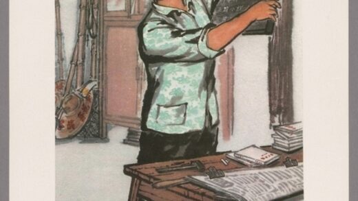 大队办起了图书室中国画.jpg