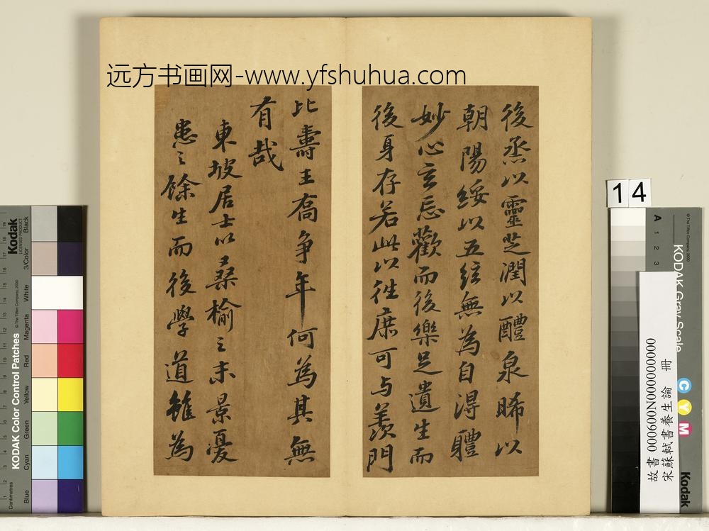 宋苏轼书养生论真迹册-