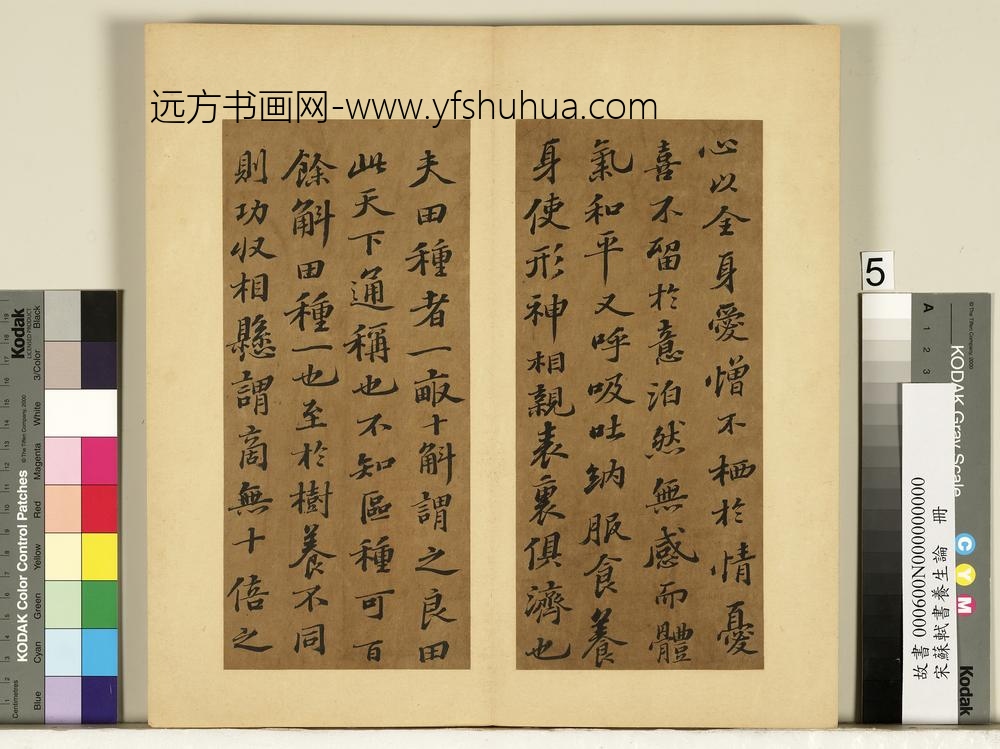 宋苏轼书养生论真迹册-
