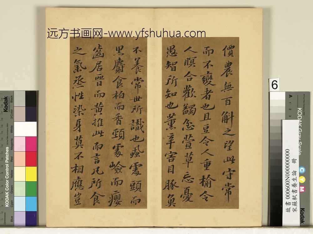 宋苏轼书养生论真迹册-
