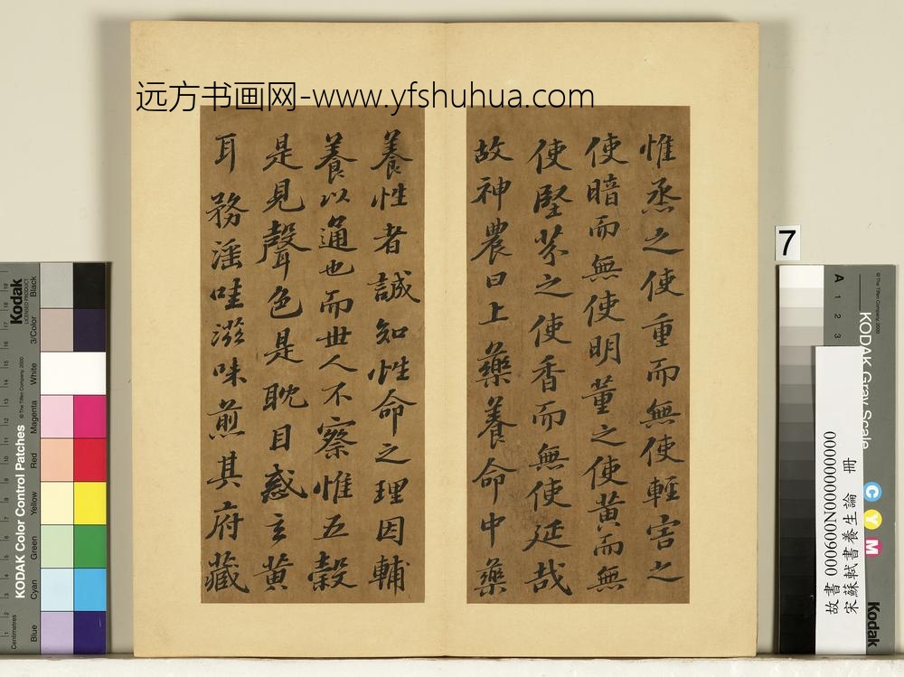 宋苏轼书养生论真迹册-
