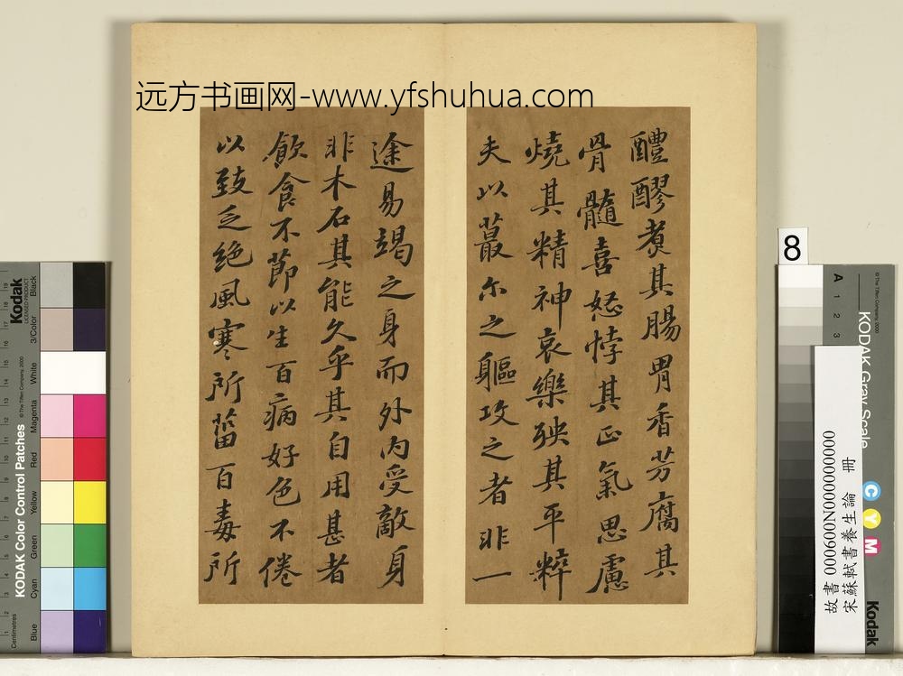 宋苏轼书养生论真迹册-