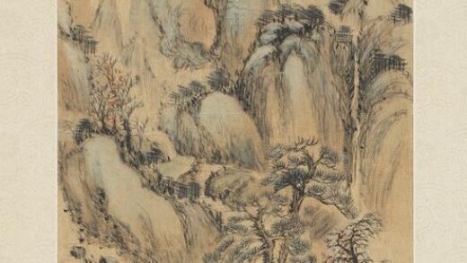 山水二屏图轴松阴听瀑图.jpg