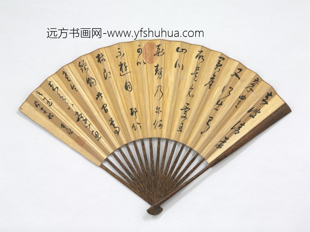 明董其昌书临十七帖成扇