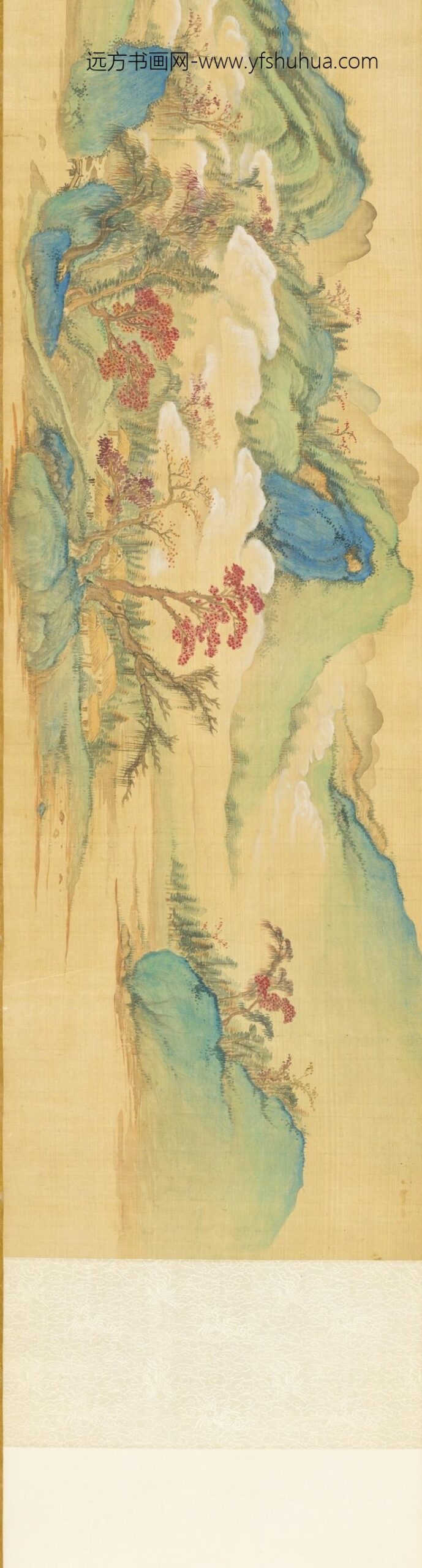 明董其昌仿张僧繇白云红树卷