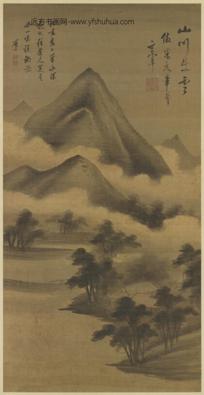 明董其昌仿米芾山水轴.jpg
