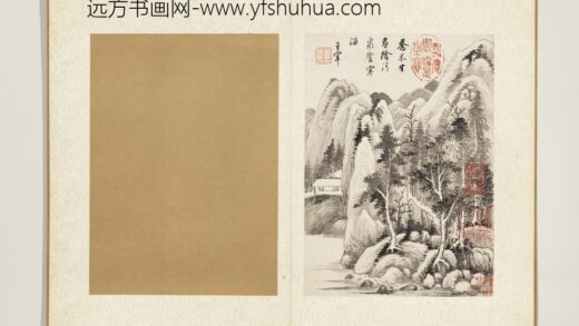 明董其昌山水册乔木清泉.jpg