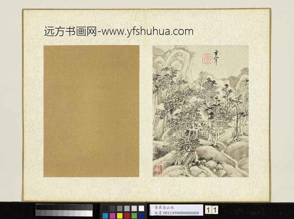 明董其昌山水册空山独行