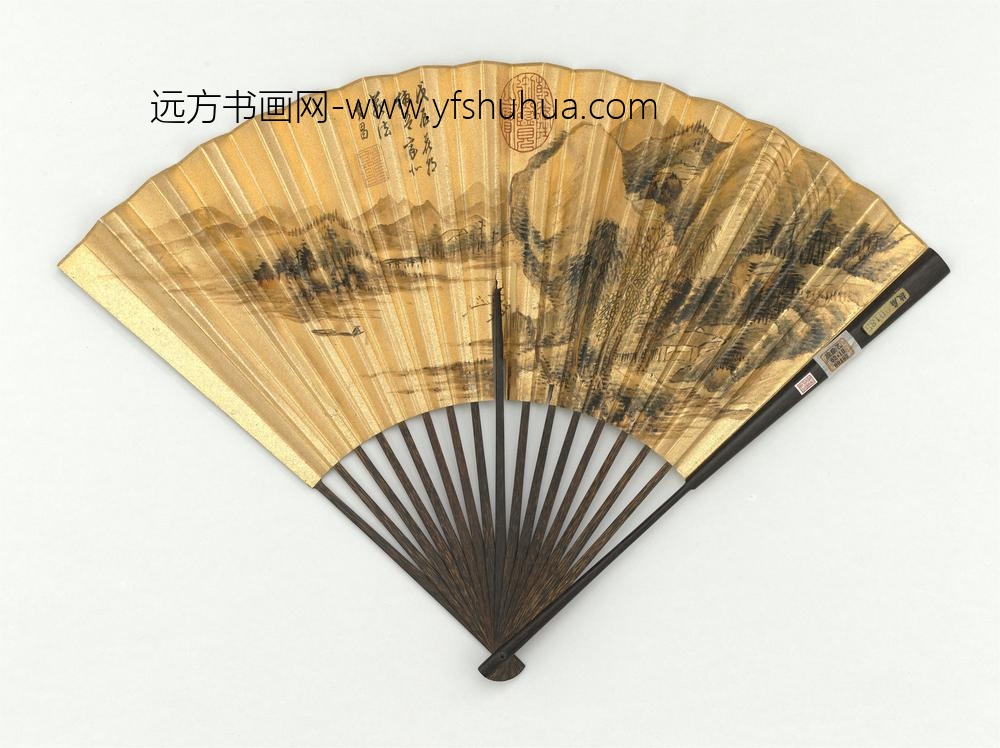 明董其昌画仿董北苑成扇