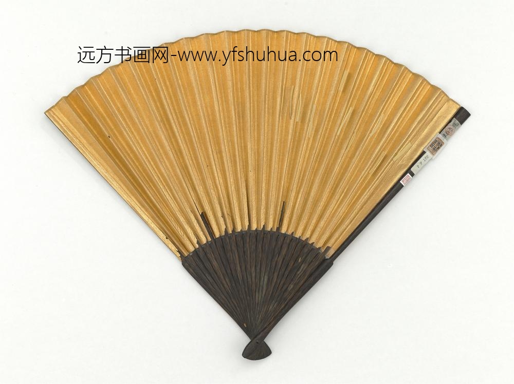 明董其昌画峒关蒲雪成扇