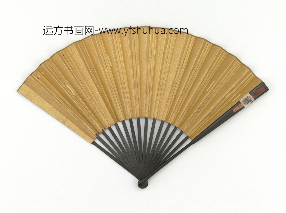 明董其昌画平林远岫成扇