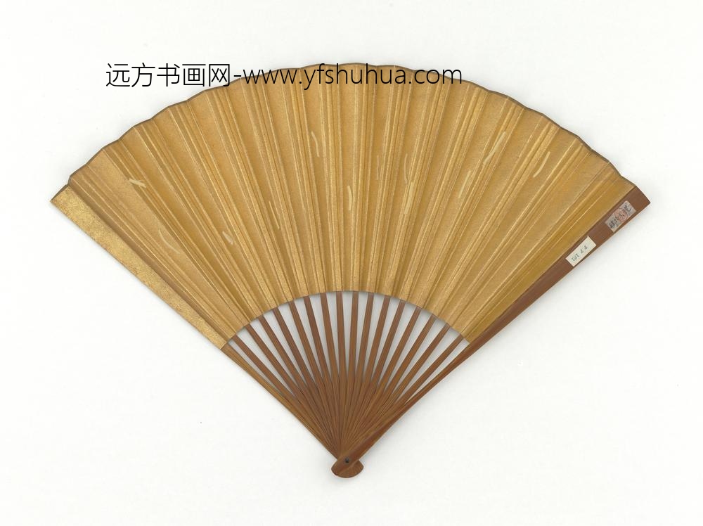 明董其昌画枯林茆屋成扇