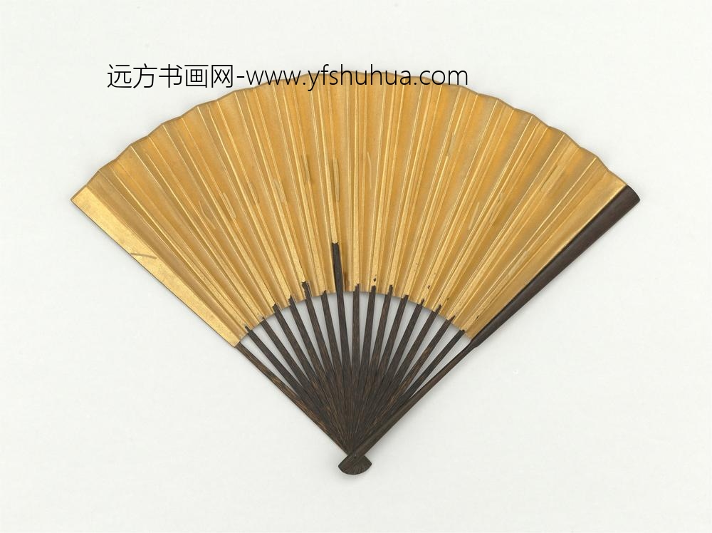明董其昌画渔村成扇-