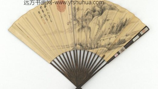 明董其昌画疏林亭子成扇 1.jpg