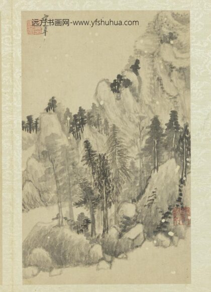 明董其昌画舟行十景册杉木依翠.jpg