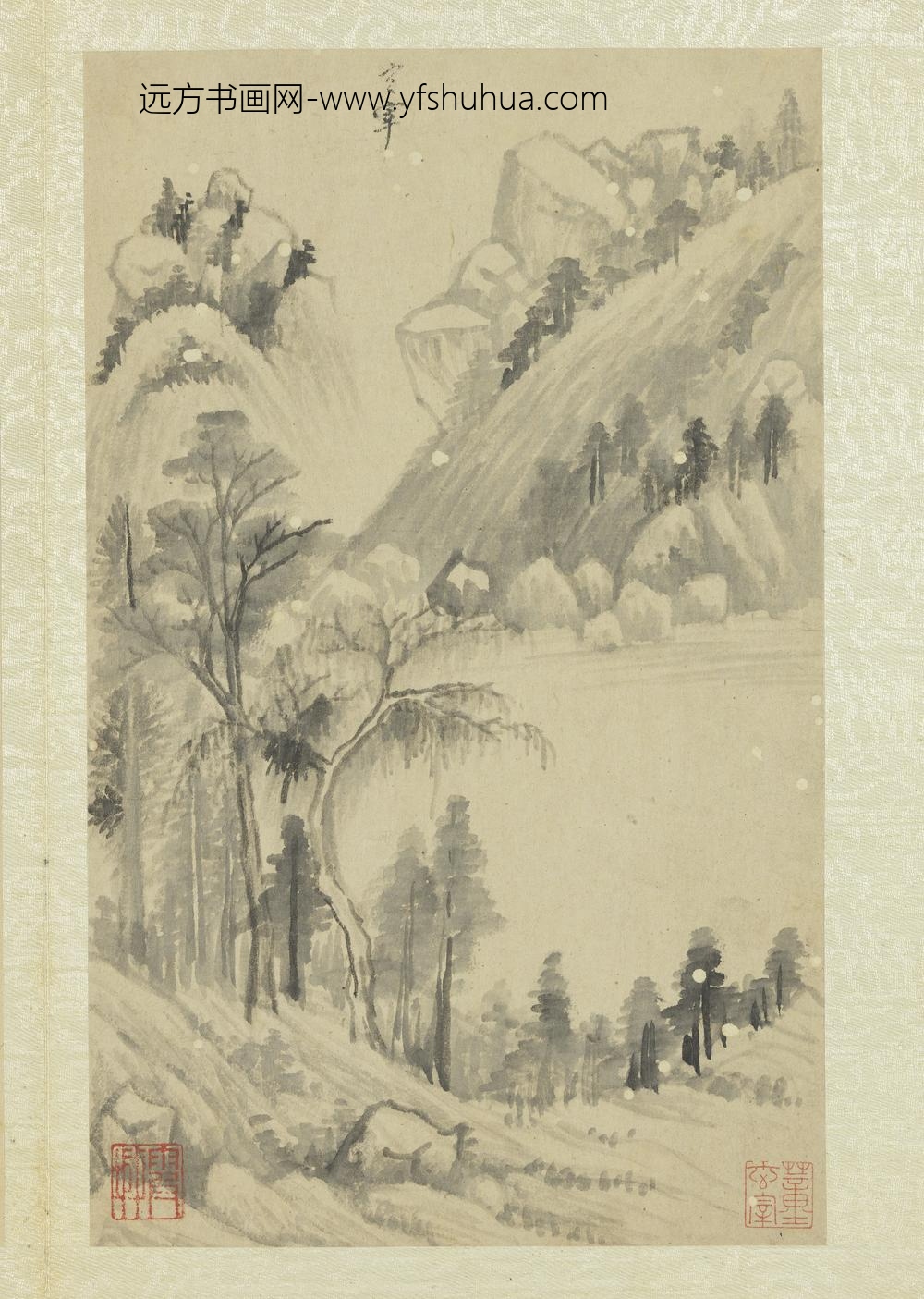 明董其昌画舟行十景册湖光山色