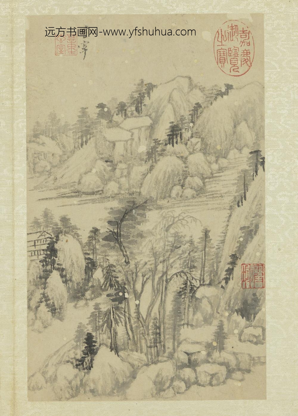 明董其昌画舟行十景册茂林迭嶂