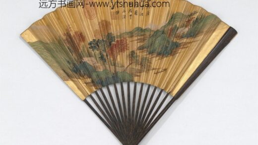 明董其昌画雪江归棹并自书七言绝句成扇 1.jpg