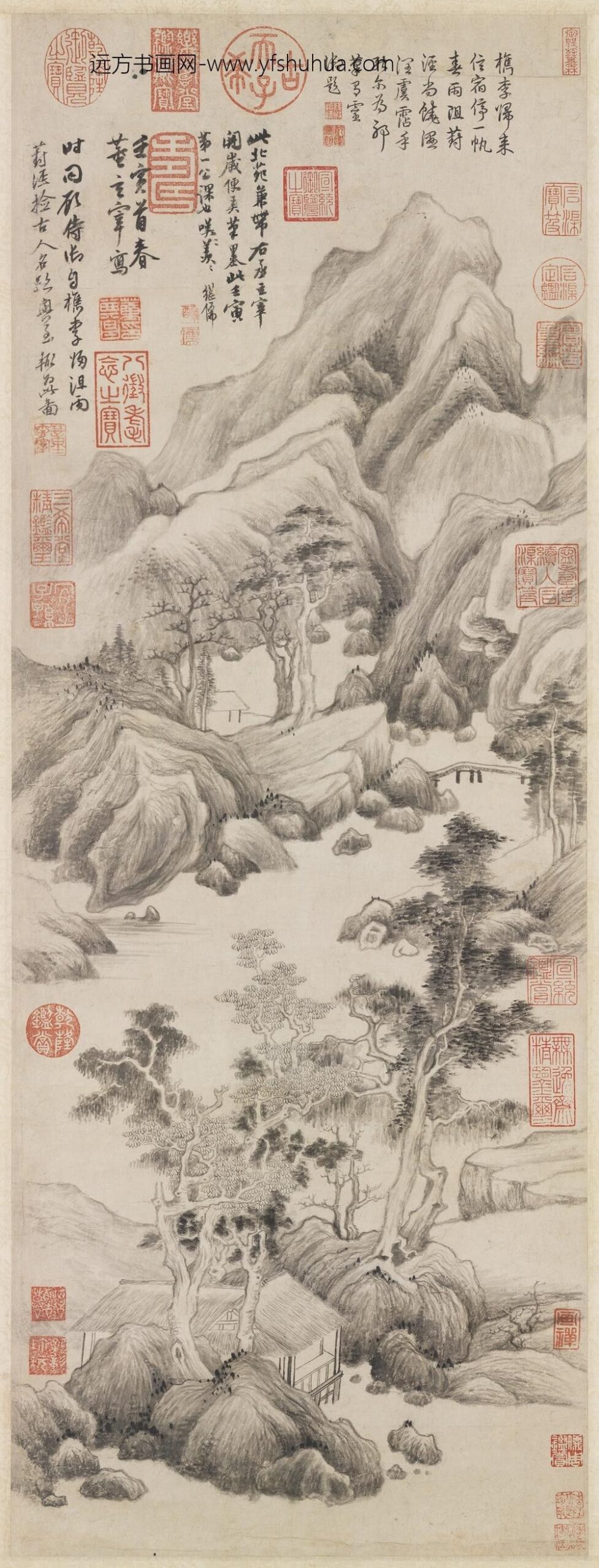 明董其昌葑泾访古图轴