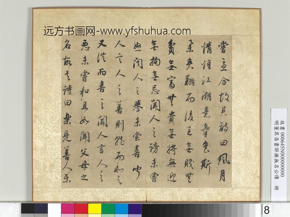 明董其昌邵雍无名公传册