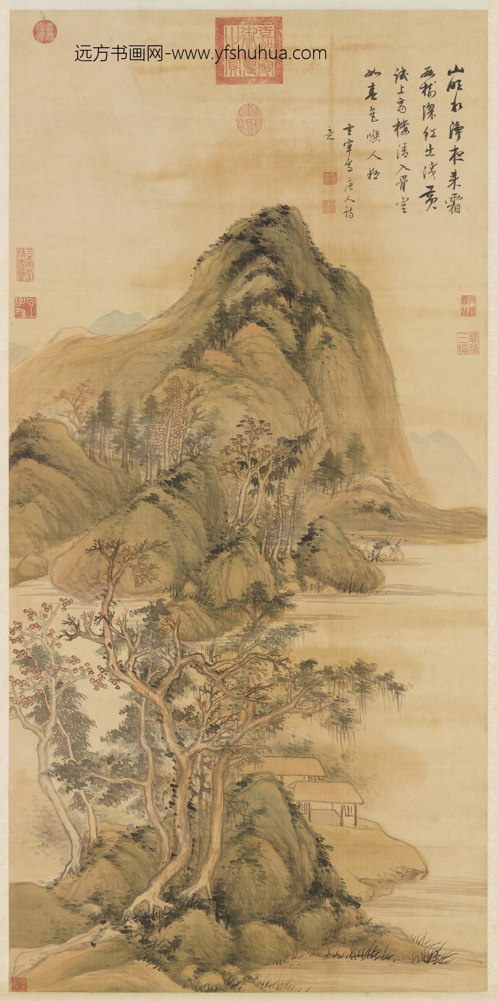 明董其昌霜林秋思轴