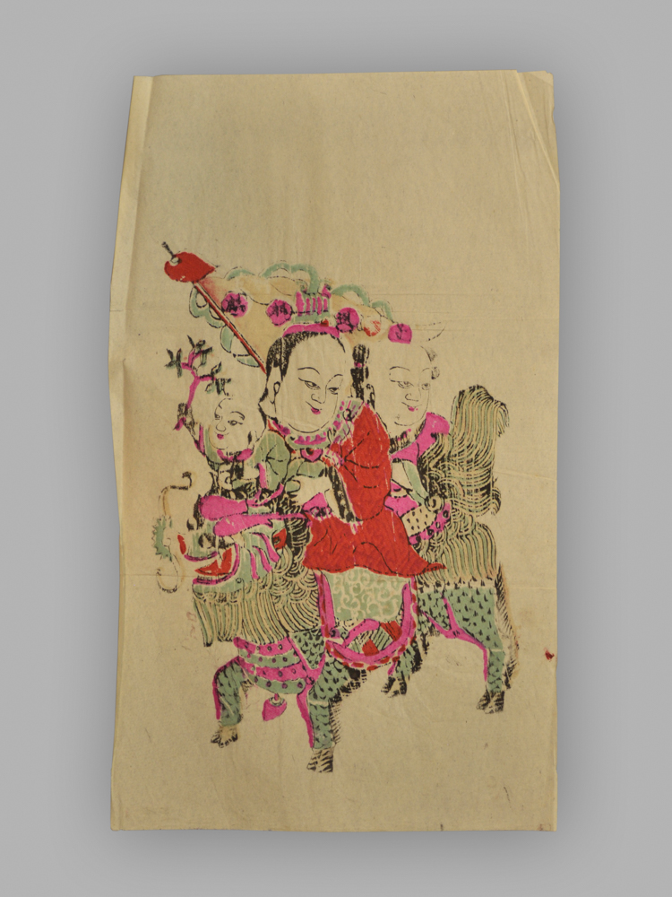 江苏南京木版年画_麒麟送子
