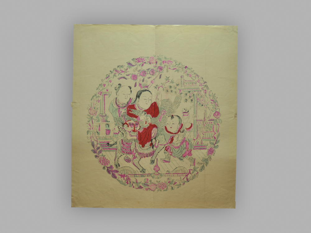 江苏南京木版年画_麒麟送子