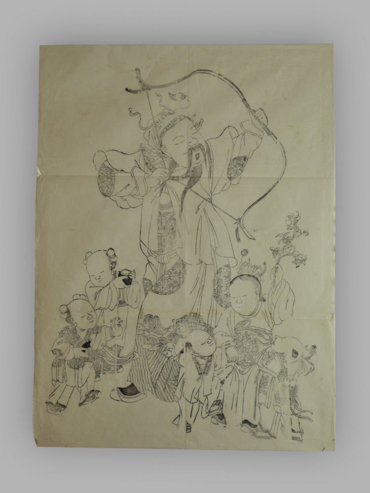 江苏扬州木版年画_张仙
