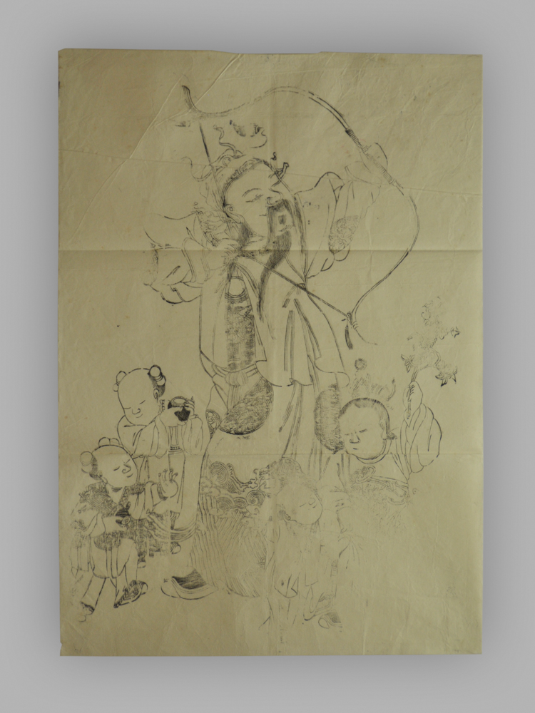 江苏扬州木版年画_张仙