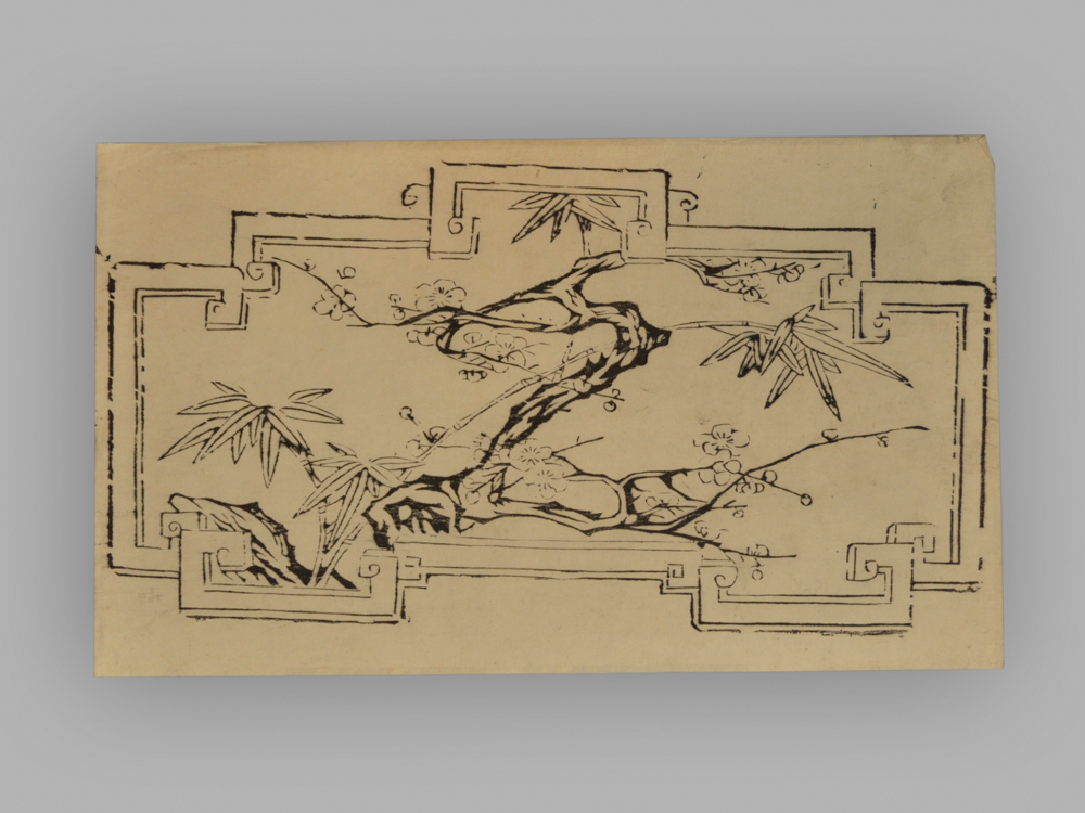 江苏扬州木版年画_梅竹