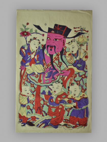 江苏苏州桃花坞木版年画 天官五子门神.jpg